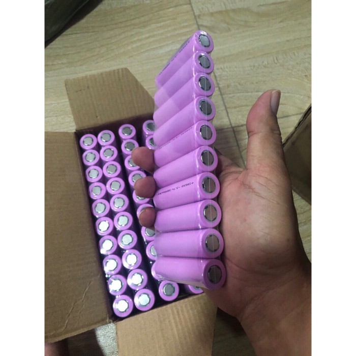 1 Viên Pin Sạc 18650 Tím Loại Tốt 3.7v Dùng Cho Quạt Mini, Máy Nghe Pháp,... - Hình ảnh 2