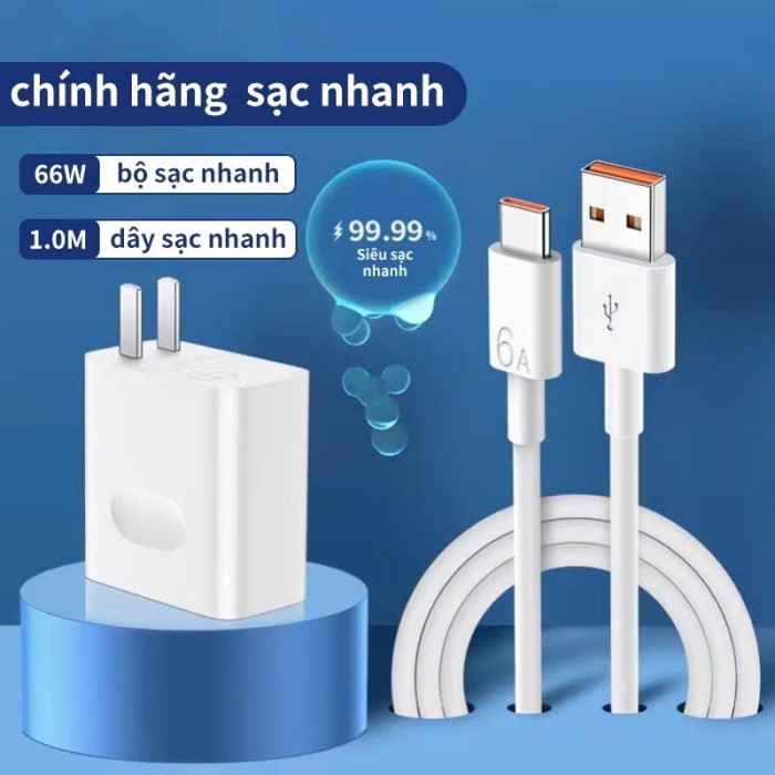 Bộ Sạc Nhanh Xiaomi 66W, 33W USB sang Type C Sạc mọi máy Củ cáp sạc nhanh Xiaomi 66W Xiaomi, Samsung, Oppo, Vivo  - máy pda - Hình ảnh 5