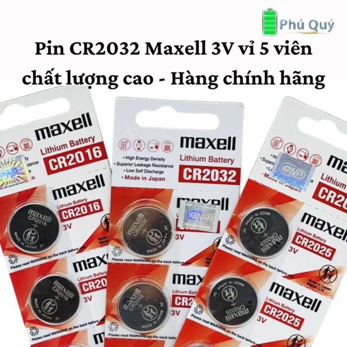 Pin CR2032 Maxell 3V vỉ 5 viên chất lượng cao - Hàng chính hãng