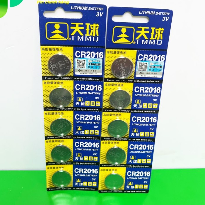 Vỉ 5 Viên Pin CR2032 , CR2025 , CR2016 Lithium 3V TIANQIU Gía siêu rẻ, pin Cmos, pin remote smart 3v - Hình ảnh 7