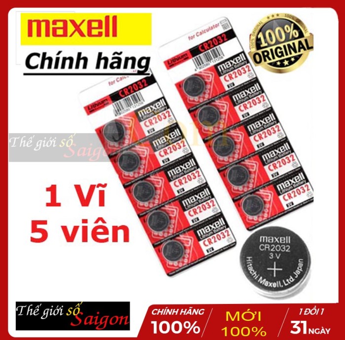 Pin chìa khóa Smartkey Honda CR2032 dùng cho xe Honda Sh, Air blade, Vision, Lead, Vario vỉ 5 viên - Hình ảnh 2