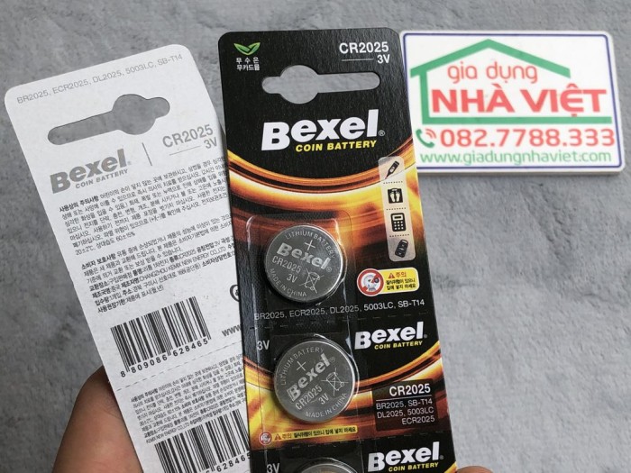 Vỉ 5 pin cúc áo Bexel CR2016 CR2025 CR2032 Lithium coin battery 3V Hàn Quốc - Hình ảnh 4