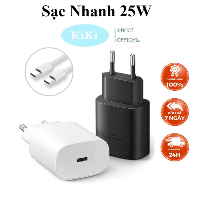 Củ sạc kèm cáp 25W Adapter Sạc Type C PD 25W Ss EP-TA800NW Trắng sạc Ss 25w giá tốt | Mua ngay Củ sạc Ss 25W USB-C PD chính hãng (Full Box) Sạc 25w Ss Chính Hãng Giá Tốt