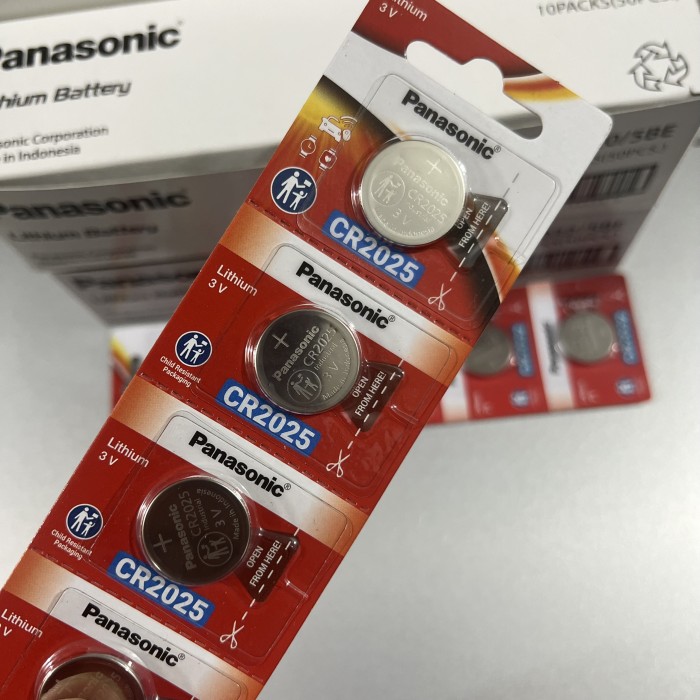 Vỉ 5 Viên Pin Panasonic CR2032 , CR2025 , CR2016 Lithium 3V chính hãng, pin Cmos, pin remote smart honda - Hình ảnh 3