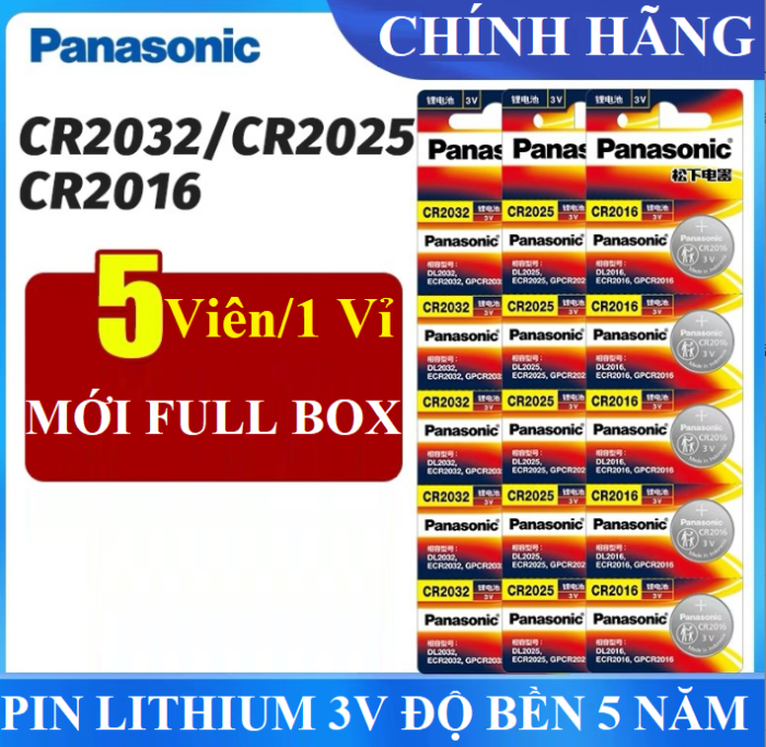 Pin chìa khoá ô tô PANASONIC 3V Lithium CR2025 CR2032 phù hợp mọi dòng xe Toyota Huyndai honda mazda mercedes bmv lexus - Hình ảnh 3