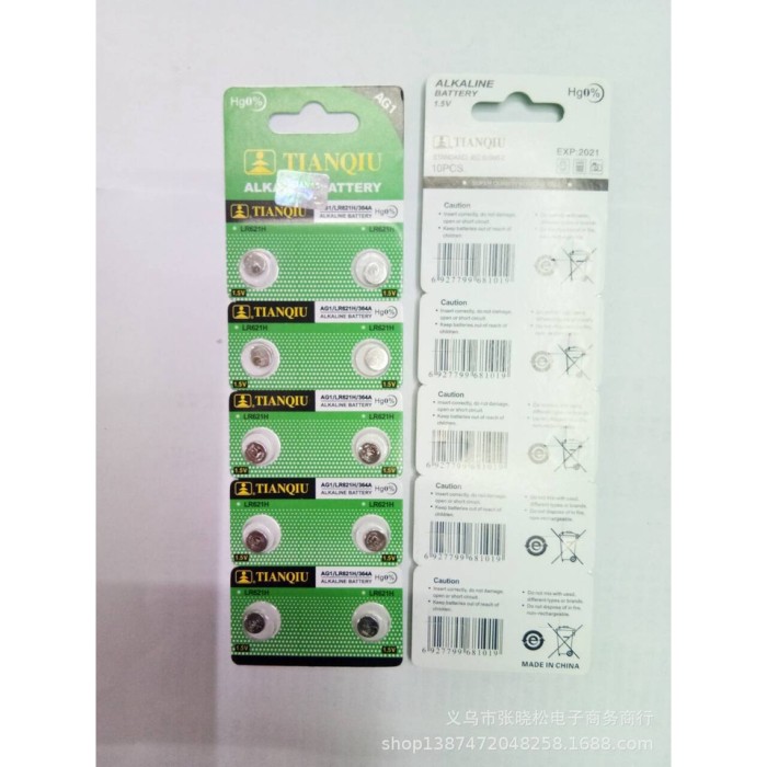 Pin cúc áo AG13 LR44 AG3 LR41 AG10 LR1130 CR2032 LR626 LR621 AG4 (vỉ 10 viên) - Hình ảnh 5