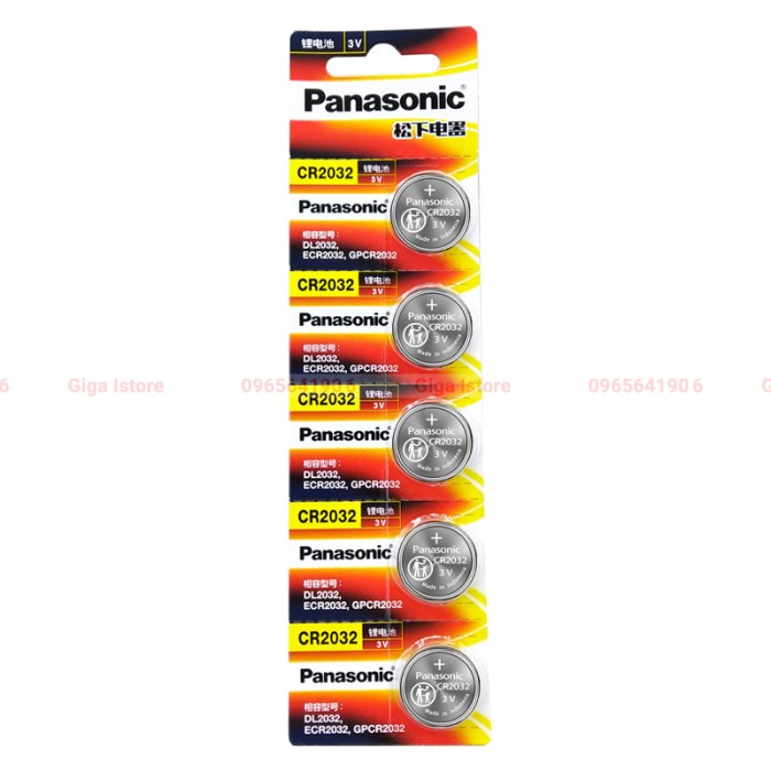 Pin Panasonic CR2032 3V chính hãng - Hình ảnh 2