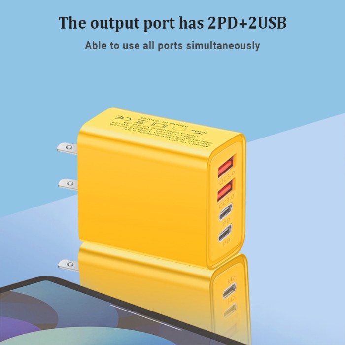Bộ sạc nhanh 120W PD USB Type-C,Củ sạc nhanh 4 Cổng,Bộ chuyển đổi nguồn 3.0 cho máy tính bảng,điện thoại - Hình ảnh 3