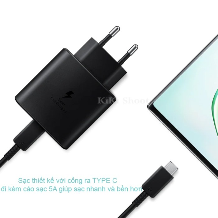 Củ sạc Ss Type-C 45W kèm cáp C-C 5A 1.8M T4510 Bộ Adapter sạc kèm cáp Type C - Type C Ss 45w Củ sạc kèm cáp Ss 45W Black Sạc 45w Ss - Giá Tốt, Miễn Phí Vận Chuyển, Đủ Loại - Hình ảnh 2