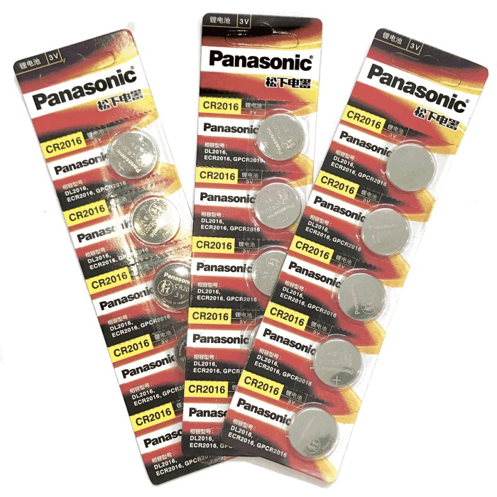 Pin Panasonic CR2032 / CR2016 / CR1632, pin chìa khóa ô tô, xe máy, thiết bị điện gia dụng .., 3V Lithium Made in Indonesia - Hình ảnh 2