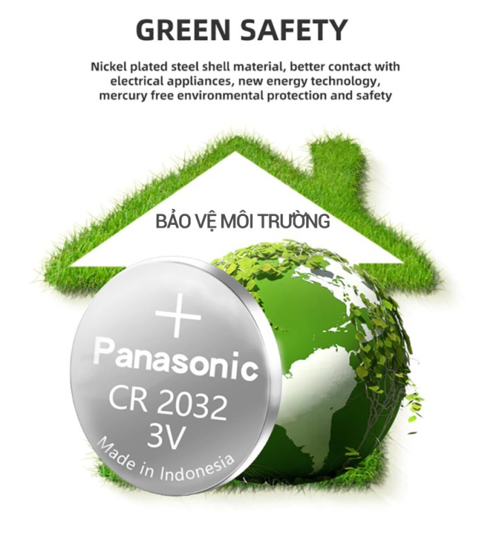 Pin CR2032 2025 2016 1220 1216 Panasonic Chính Hãng, Pin Nút, Pin Cút Áo 2032 3V Lithium Pin Cho Đồng Hồ, Remote, Máy Tính, Đồ Chơi Điều Khiển Từ Xa, Cảm biến - Hình ảnh 2