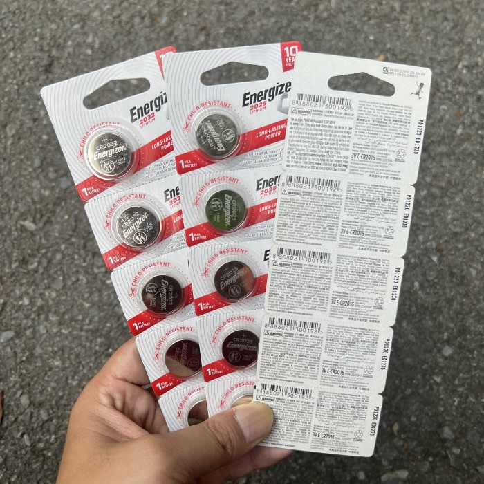 Vỉ 5 Viên Pin Energizer CR2032 , CR2025 , CR2016 Lithium 3V Chính hãng, siêu bền bỉ, giảm giá sốc - Hình ảnh 4