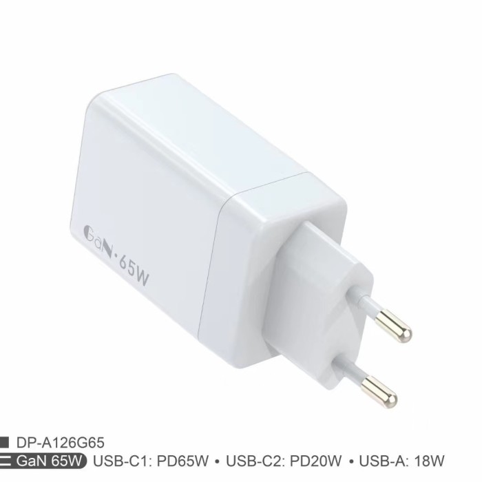 Củ sạc nhanh 65W | 2 cổng 2 USB-A & 1USB-C sạc 1 thiết bị cùng lúc | Thích hợp cho iSO - Hình ảnh 7