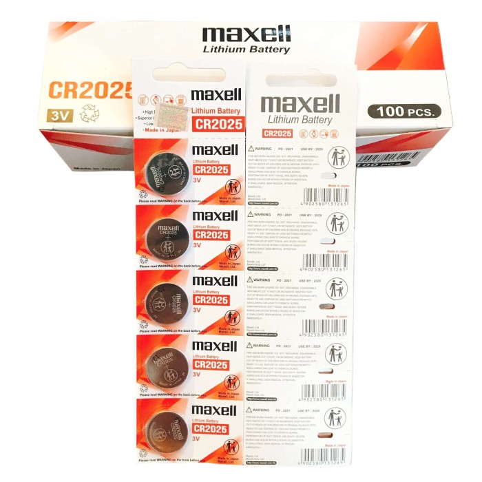 Pin Maxell CR2032 / CR2025 / CR2016 / CR1632 / CR1620 / CR1616 / CR1220 / CR1216 Maxell Lithium 3V - Made In Japan - Hình ảnh 3