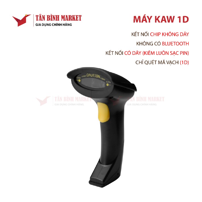 Máy quét mã vạch Kaw 2D, Không Dây, Bluetooth 5.0, Quét Mã Vạch Đa Tia Mã 1D, Mã QR - Hình ảnh 8