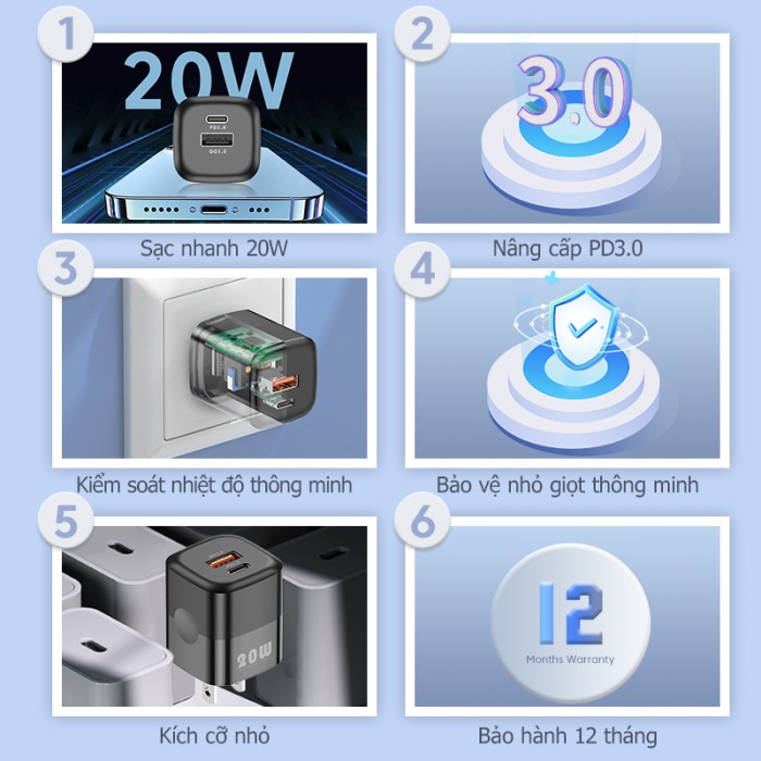 【50% OFF Voucher】KUULAA Củ Sạc Nhanh 20W 33W 40W 50W 65W USBC Charger Quick Charge 3.0 Fast Charging Type-C For iP 15 14 13 12 11 pro max iPad PD Charger 4.0 for Samsung Xiaomi sạc iphone 8 plus - Hình ảnh 2