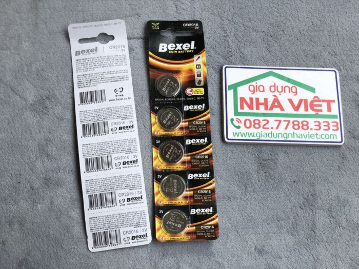 Vỉ 5 pin cúc áo Bexel CR2016 CR2025 CR2032 Lithium coin battery 3V Hàn Quốc - Hình ảnh 3
