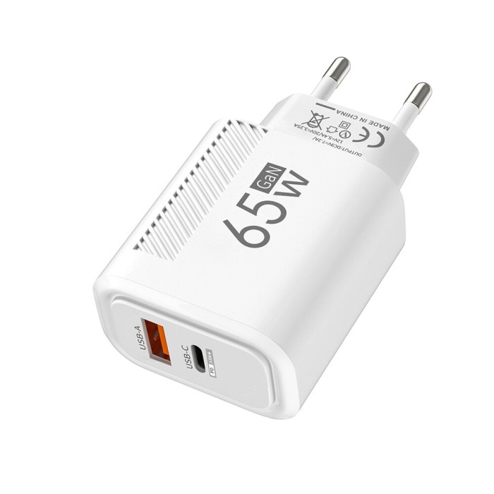 Gan USB Loại C Sạc Nhanh 65W Bộ Sạc Nhanh Pd Sạc Điện Thoại Cho iPhone 14 Xiaomi Samsung Huawei Trắng/Đen - Hình ảnh 5