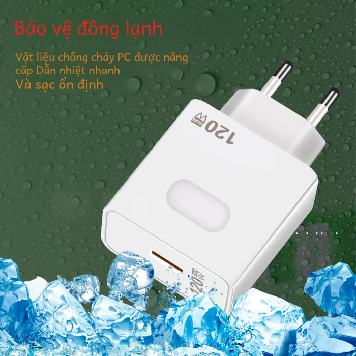 120W Gan USB Sạc Sạc Nhanh 3.0 Loại C Di Động Điện Thoại Cho iPhone Huawei Samsung Xiaomi sạc Nhanh 2 Cổng - Hình ảnh 3