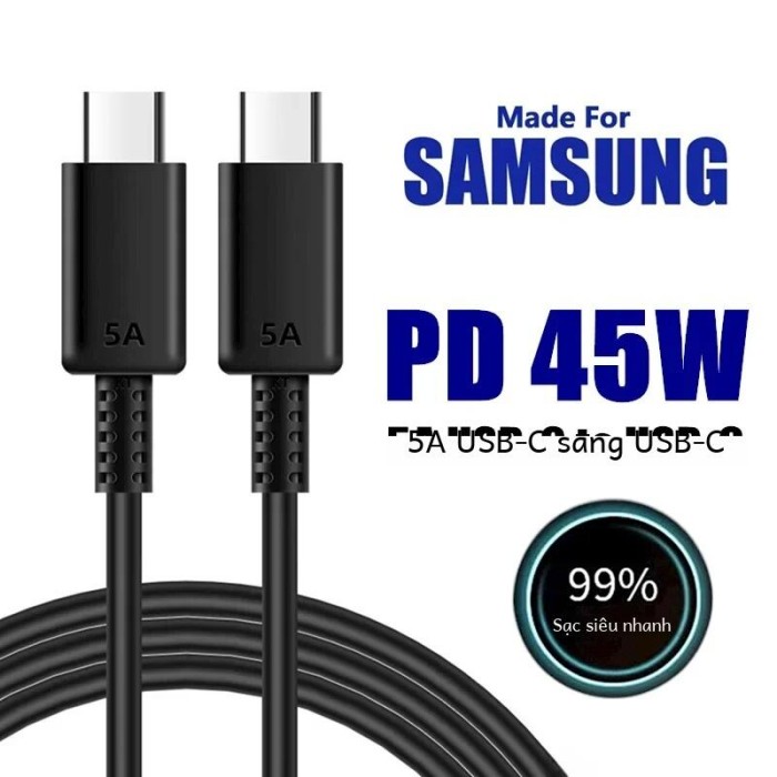 củ Sạc Siêu Nhanh sansung45w Type C Usb-c Cho Điện Thoại & Máy Tính Bảng Android Galaxy S23 - Hình ảnh 3