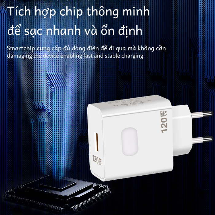 120W Gan USB Sạc Sạc Nhanh 3.0 Loại C Di Động Điện Thoại Cho iPhone Huawei Samsung Xiaomi sạc Nhanh 2 Cổng