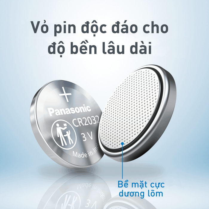 Pin nút Panasonic CR-2032/5B (Vỉ 5 viên) - Hàng chính hãng - Hình ảnh 2