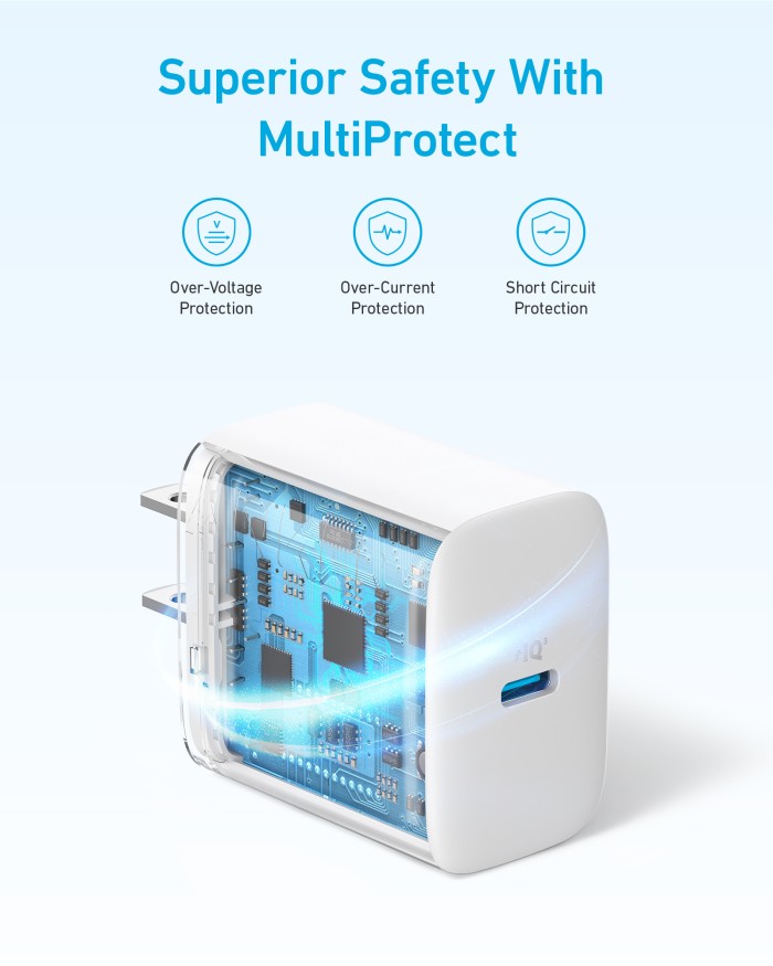 Anker PD 20W USB C Charger Fast Charger for iPhone 15/15 Plus/15 Pro/15 Pro Max, 14/13/12 Series, Galaxy, Pixel 4/3, iPad (Cable Not Included) - Hình ảnh 2