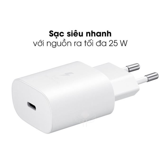 Củ sạc kèm cáp 25W Adapter Sạc Type C PD 25W Ss EP-TA800NW Trắng sạc Ss 25w giá tốt | Mua ngay Củ sạc Ss 25W USB-C PD chính hãng (Full Box) Sạc 25w Ss Chính Hãng Giá Tốt - Hình ảnh 2