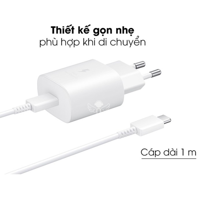 Củ sạc kèm cáp 25W Adapter Sạc Type C PD 25W Ss EP-TA800NW Trắng sạc Ss 25w giá tốt | Mua ngay Củ sạc Ss 25W USB-C PD chính hãng (Full Box) Sạc 25w Ss Chính Hãng Giá Tốt - Hình ảnh 3