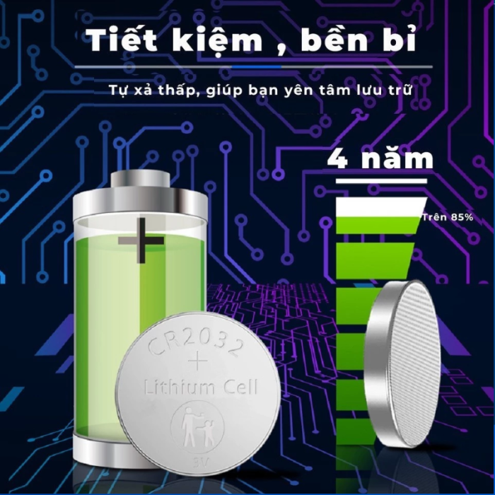 Vỉ 5 viên pin CR2032, CR1632 Beston Pin cúc áo 3V dùng cho điều khiển xe máy ,điều khiển quạt, cân điện tử - Hình ảnh 5