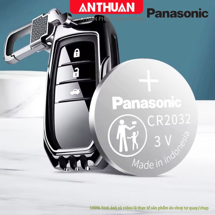 Vỉ 5 viên CR2032 Panasonic 3V. Pin nút áo Lithium Made in Indonesia