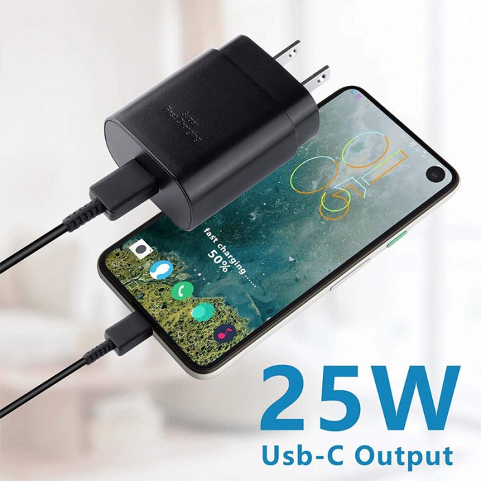 Cốc Củ 25W Sạc Siêu Nhanh Chuẩn C to C Dùng Cho Samsung Có Hai Màu Trắng , Đen - Bảo Hành 1 Đổi 1 - Hình ảnh 2