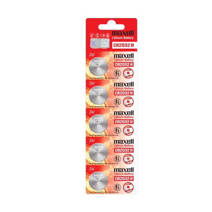 Vỉ 5 viên pin nút MAXELL CR2032 Lithium 3V