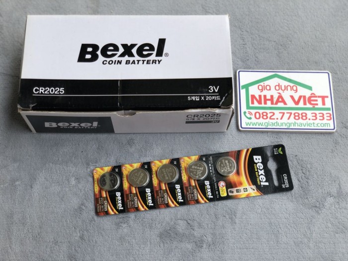 Vỉ 5 pin cúc áo Bexel CR2016 CR2025 CR2032 Lithium coin battery 3V Hàn Quốc - Hình ảnh 8