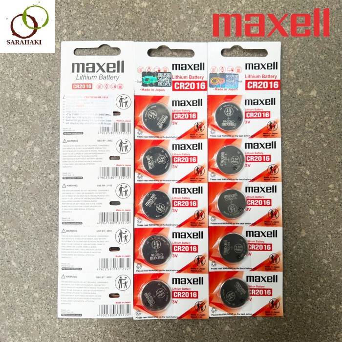 Vỉ 5 Viên Pin Maxell CR2032 / CR2025 / CR2016 Maxell Lithium 3V Made in Japan chính hãng - Hình ảnh 5