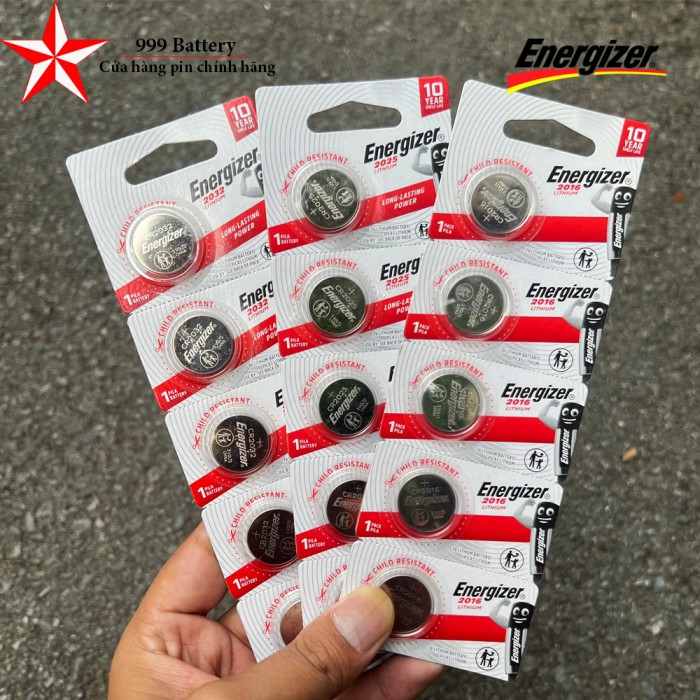 Vỉ 5 Viên Pin Energizer CR2032 , CR2025 , CR2016 Lithium 3V Chính hãng, siêu bền bỉ, giảm giá sốc - Hình ảnh 2