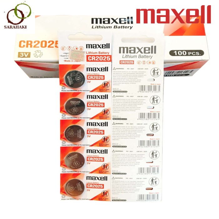 Vỉ 5 Viên Pin Maxell CR2032 / CR2025 / CR2016 Maxell Lithium 3V Made in Japan chính hãng - Hình ảnh 4