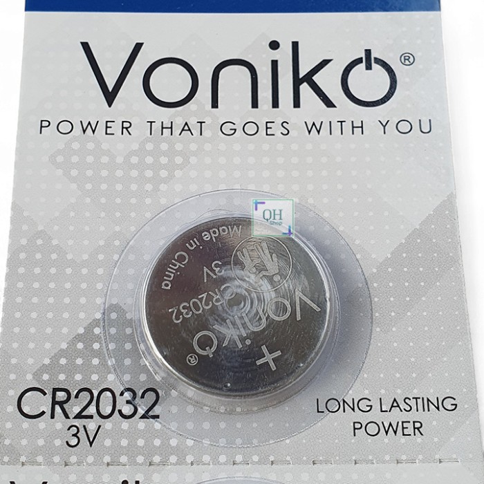 Pin CR2032 Lithium Voniko 3V , Chính Hãng Nhập Khẩu