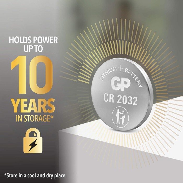 Vỉ 5 Pin Cúc Áo GP Lithium Coin Battery 3V - GP CR2032-2CPU5