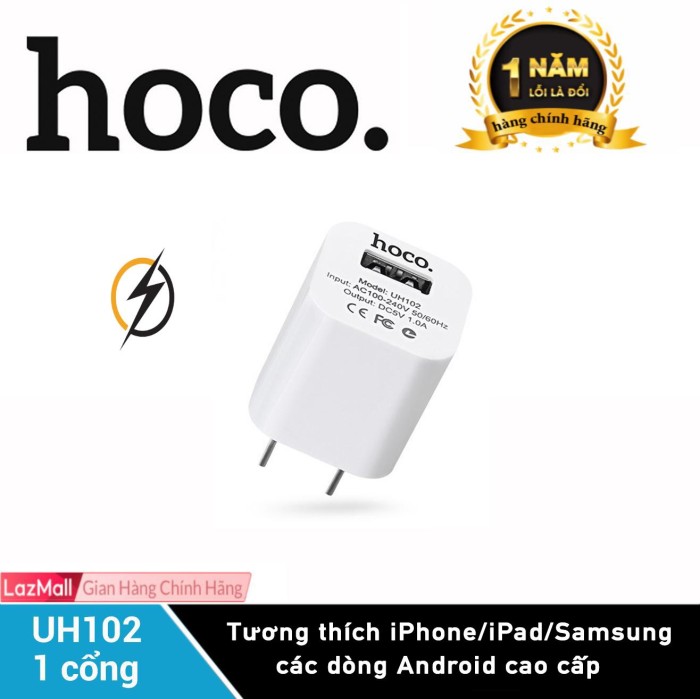Củ sạc Hoco UH102 cho iPhone/ iPad Samsung Huawei Smart Phone cao cấp - Hình ảnh 4