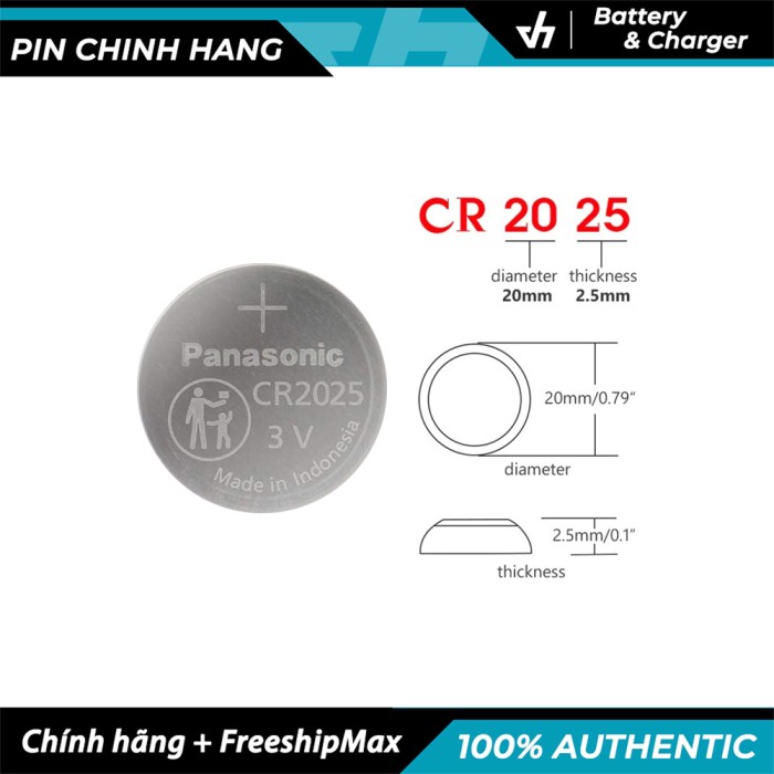 Vỉ 1 Pin Panasonic CR2025 Lithium 3V chín hãng (Pin CMOS, đồng hồ, remote, smartkey, v.v...) - Hình ảnh 2