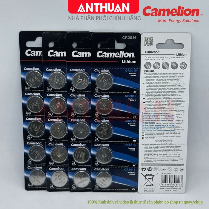 Pin CR2032 / CR2025 / CR2016 Camelion Lithium 3V. Pin chìa khóa Smart Key, CMOS, đồng hồ điện tử, máy tính Casio và các thiết bị chuyên dụng. - Hình ảnh 6