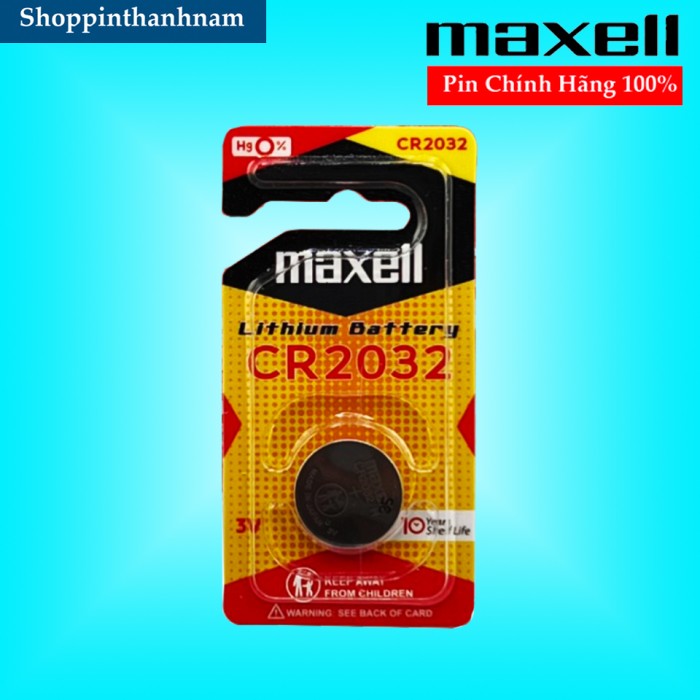 Pin CR2032 Lithium 3V Maxell Vỉ 1 Viên Cao Cấp Made In Japan - Hàng Chính Hãng