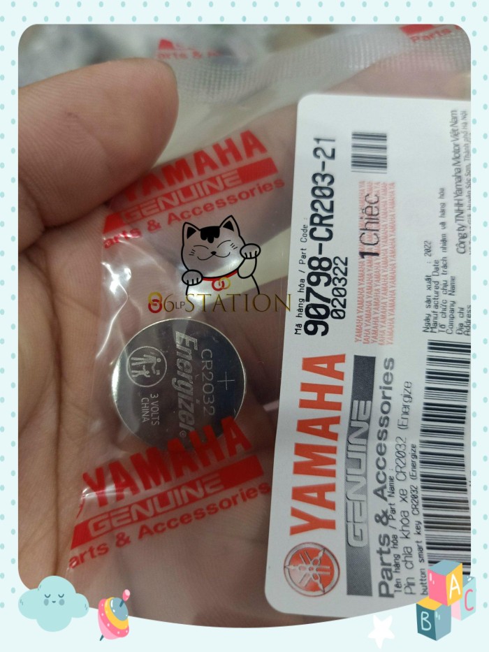 pin remote smartkey chính hãng yamaha cr2032 - Hình ảnh 3