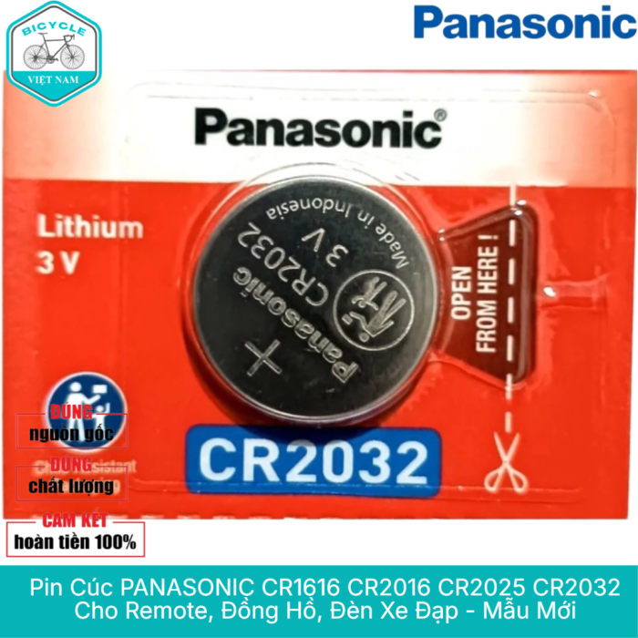Pin Cúc PANASONIC CR1616 CR2016 CR2025 CR2032 Cho Remote, Đồng Hồ, Đèn Xe Đạp - Mẫu Mới, Chính Hãng, Giá Tốt - Hình ảnh 4