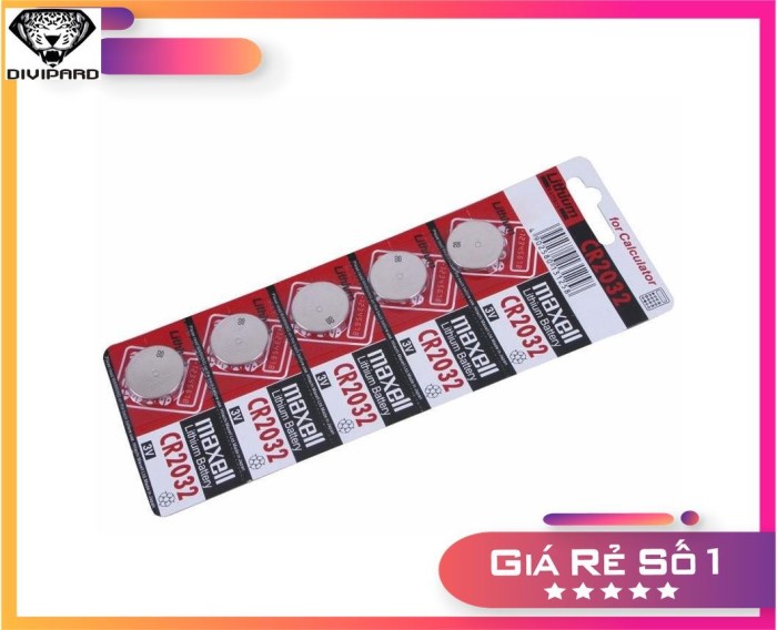 Vỉ 5 viên pin CMOS CR2032 Maxell Lithium Battery 3V Hoạt động bền bỉ - Hình ảnh 3