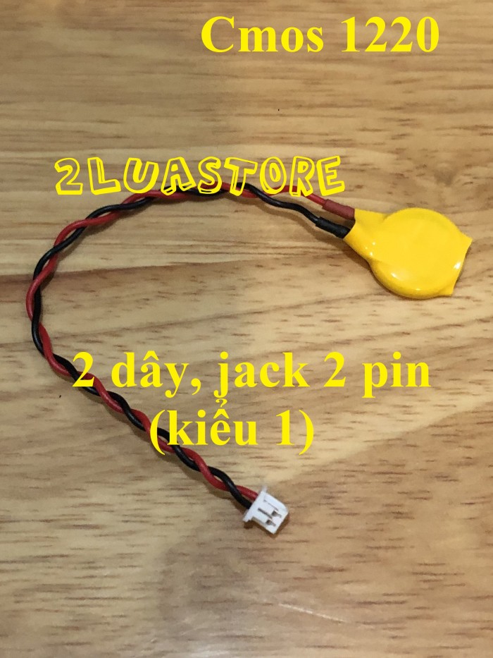 Pin Cmos laptop CR2032 CR1220 có dây jack cắm dùng cho laptop, thiết bị điện tử - Hình ảnh 2