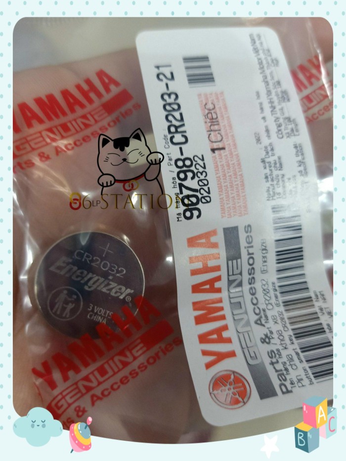 pin remote smartkey chính hãng yamaha cr2032