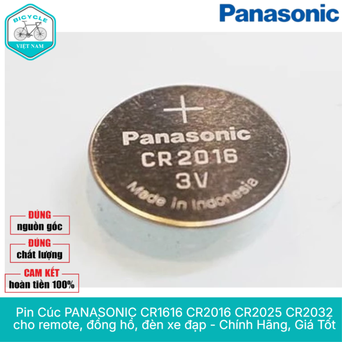Pin Cúc PANASONIC CR1616 CR2016 CR2025 CR2032 cho remote, đồng hồ, đèn xe đạp - Chính Hãng, Giá Tốt - Hình ảnh 6