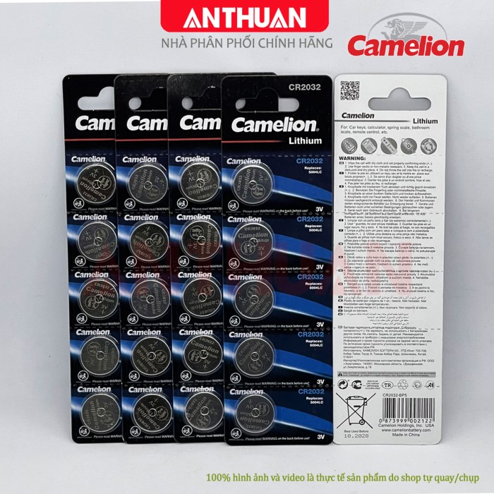 Pin CR2032 / CR2025 / CR2016 Camelion Lithium 3V. Pin chìa khóa Smart Key, CMOS, đồng hồ điện tử, máy tính Casio và các thiết bị chuyên dụng. - Hình ảnh 2